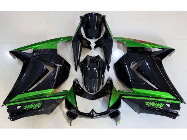 Gloss Black & Green 2008-2012 Kawasaki Ninja 250 Motorcycle Fairing