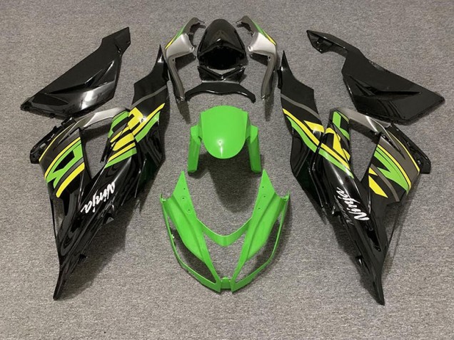 Gloss Black & Green Racing 2013-2018 Kawasaki ZX6R Motorcycle Fairing