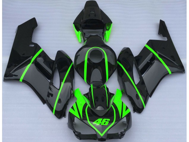 Gloss Black & High Viz Green 2004-2005 Honda CBR1000RR Motorcycle Fairing