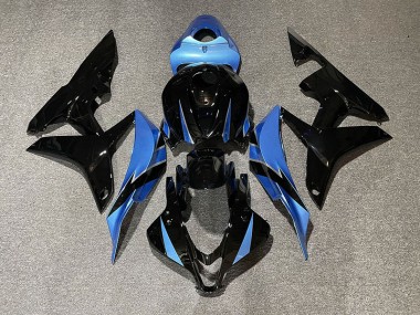 Gloss Black & Light Blue 2007-2008 Honda CBR600RR Motorcycle Fairing