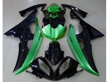 Gloss Black & Light Green 2008-2016 Yamaha R6 Motorcycle Fairing