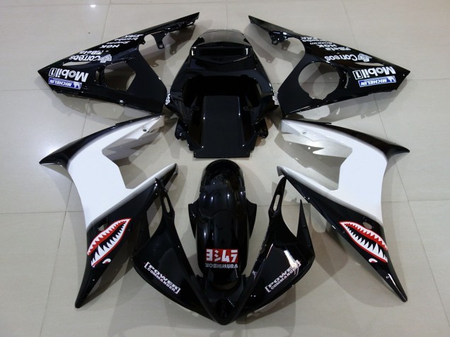 Gloss Black & Logos 2006-2007 Yamaha R6 Motorcycle Fairing