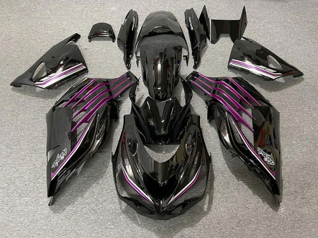 Gloss Black & Pink 2012-2021 Kawasaki ZX14R Motorcycle Fairing