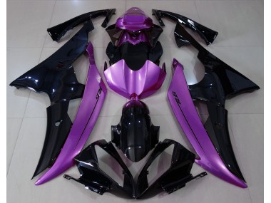 Gloss Black & Rose Purple 2008-2016 Yamaha R6 Motorcycle Fairing