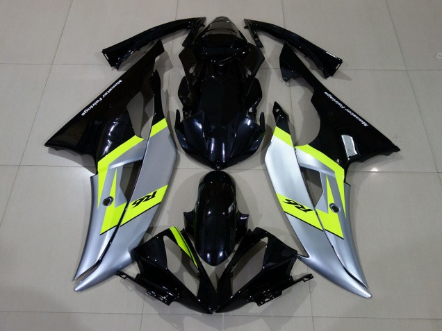 Gloss Black & Silver 2008-2016 Yamaha R6 Motorcycle Fairing