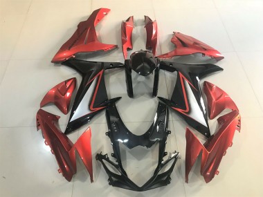 Gloss Black & Vibrant Orange 2011-2024 Suzuki GSXR 600-750 Motorcycle Fairing