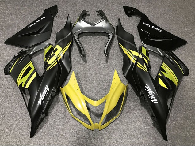 Gloss Black & Yellow 2013-2018 Kawasaki ZX6R Motorcycle Fairing