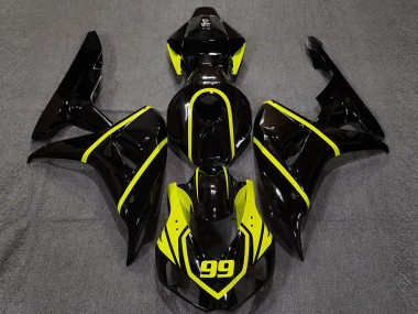 Gloss Black and Bright Yellow 2006-2007 Honda CBR1000RR Motorcycle Fairing