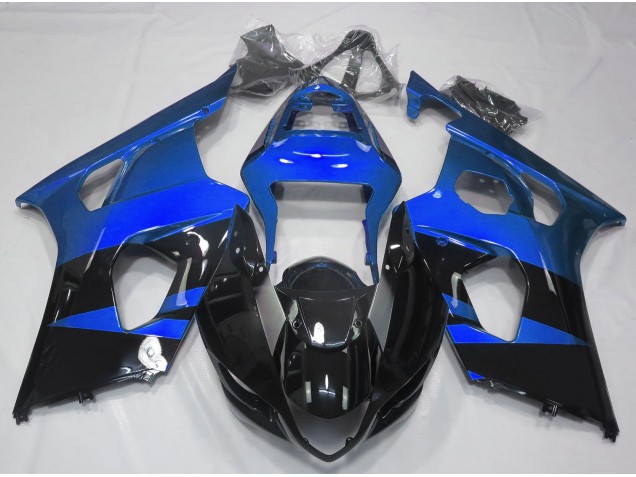 Gloss Blue & Black 2003-2004 Suzuki GSXR 1000 Motorcycle Fairing