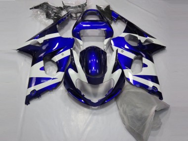 Gloss Blue & White 2000-2002 Suzuki GSXR 1000 Motorcycle Fairing