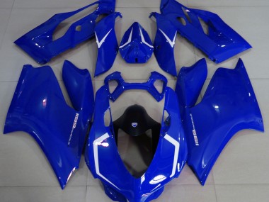 Gloss Blue & White 2011-2014 Ducati Ducati 1199 Motorcycle Fairing