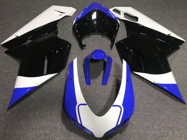 Gloss Blue White and Black 2007-2014 Ducati Ducati 848 1098 1198 Motorcycle Fairing