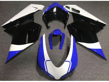 Gloss Blue White and Black 2007-2014 Ducati Ducati 848 1098 1198 Motorcycle Fairing