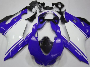 Gloss Blue White and Black 2011-2014 Ducati Ducati 1199 Motorcycle Fairing