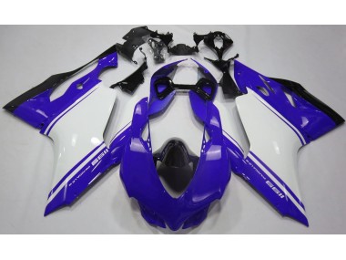 Gloss Blue White and Black 2011-2014 Ducati Ducati 1199 Motorcycle Fairing