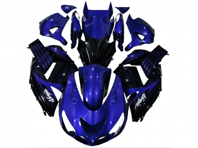 Gloss Blue and Black 2006-2011 Kawasaki ZX14R Motorcycle Fairing