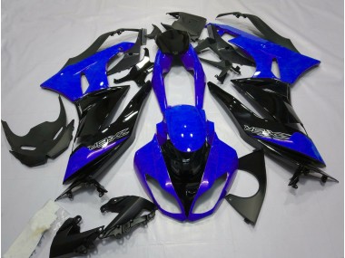 Gloss Blue and Black 2009-2012 Kawasaki ZX6R Motorcycle Fairing