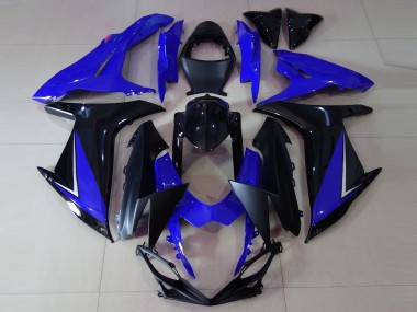 Gloss Blue and Black 2011-2024 Suzuki GSXR 600-750 Motorcycle Fairing