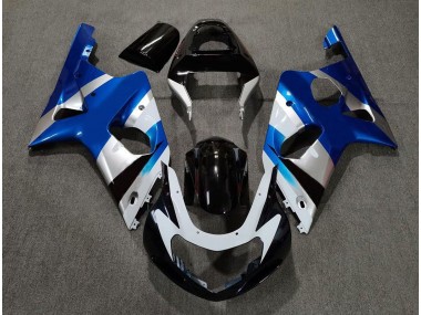 Gloss Blue and Silver OEM 2000-2002 Suzuki GSXR 1000 Motorcycle Fairing