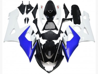 Gloss Blue and White Gloss Lowers 2005-2006 Suzuki GSXR 1000 Motorcycle Fairing