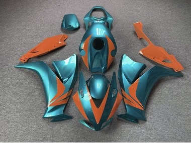 Gloss Cyan and Orange 2012-2016 Honda CBR1000RR Motorcycle Fairing