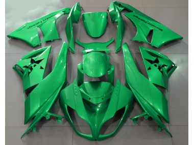 Gloss Green & Custom Logos 2009-2012 Kawasaki ZX6R Motorcycle Fairing