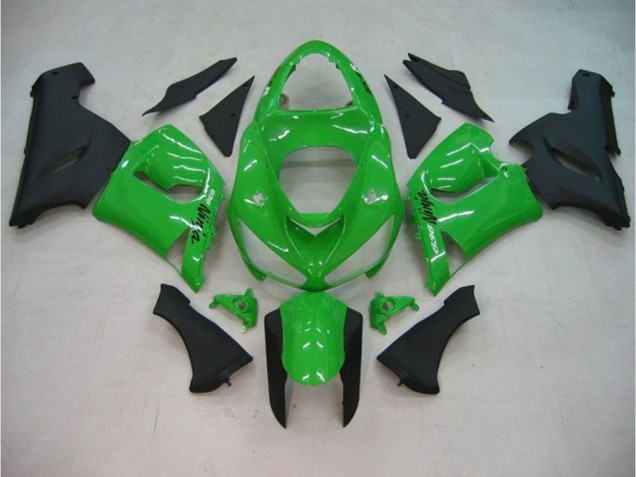 Gloss Green Matte 2005-2006 Kawasaki ZX6R Motorcycle Fairing