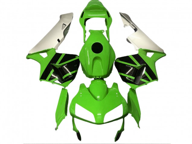 Gloss Green & Matte Silver 2003-2004 Honda CBR600RR Motorcycle Fairing