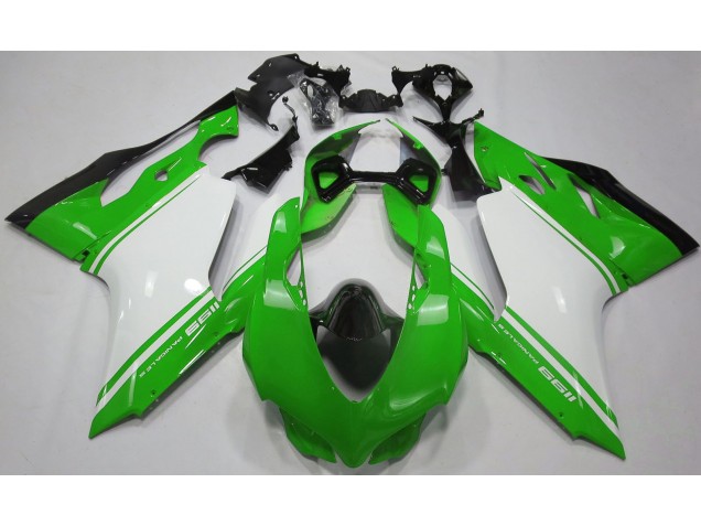 Gloss Green White and Black 2011-2014 Ducati Ducati 1199 Motorcycle Fairing