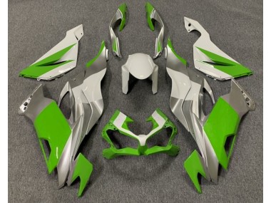 Gloss Green White and Silver 2019-2023 Kawasaki ZX6R Motorcycle Fairing