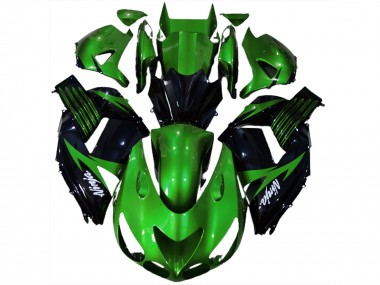 Gloss Green and Black 2006-2011 Kawasaki ZX14R Motorcycle Fairing