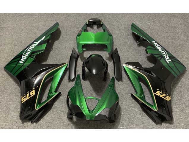 Gloss Green and Black 2009-2012 Triumph Daytona 675 Motorcycle Fairing