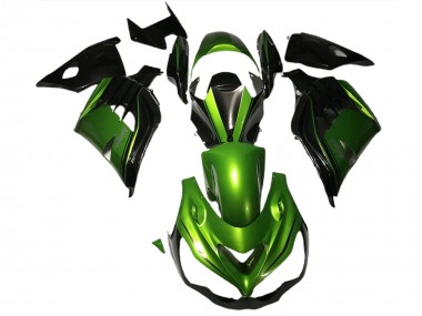 Gloss Green and Black 2012-2021 Kawasaki ZX14R Motorcycle Fairing