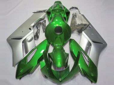 Gloss Green and Silver 2004-2005 Honda CBR1000RR Motorcycle Fairing