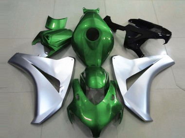 Gloss Green and Silver 2008-2011 Honda CBR1000RR Motorcycle Fairing