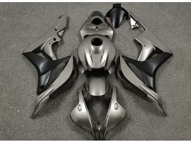 Gloss Grey and Black 2007-2008 Honda CBR600RR Motorcycle Fairing