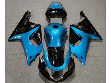 Gloss Light Blue and Black 2001-2003 Suzuki GSXR 600-750 Motorcycle Fairing