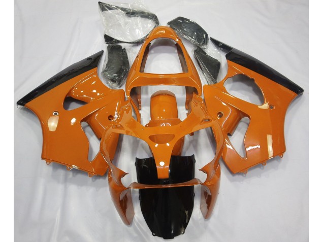 Gloss Orange & Black 2000-2002 Kawasaki ZX6R Motorcycle Fairing