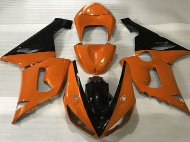 Gloss Orange & Black 2005-2006 Kawasaki ZX6R Motorcycle Fairing