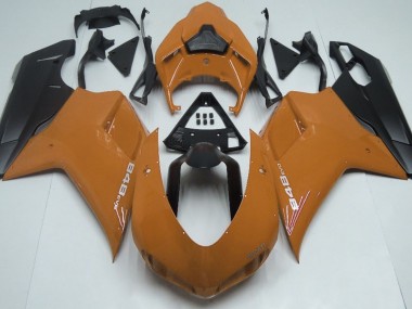 Gloss Orange & Black 2007-2014 Ducati Ducati 848 1098 1198 Motorcycle Fairing