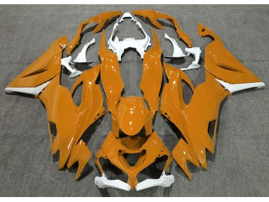 Gloss Orange & White 2019-2023 Kawasaki ZX6R Motorcycle Fairing