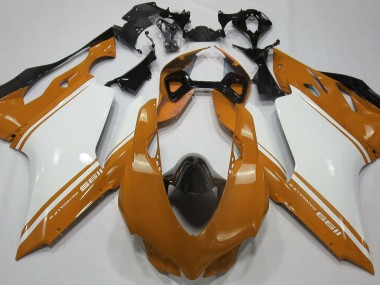 Gloss Orange White and Black 2011-2014 Ducati Ducati 1199 Motorcycle Fairing