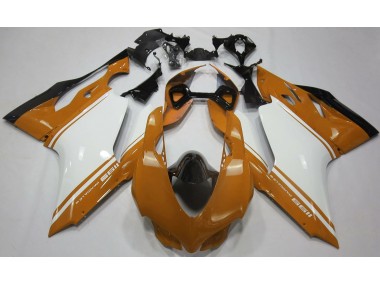 Gloss Orange White and Black 2011-2014 Ducati Ducati 1199 Motorcycle Fairing