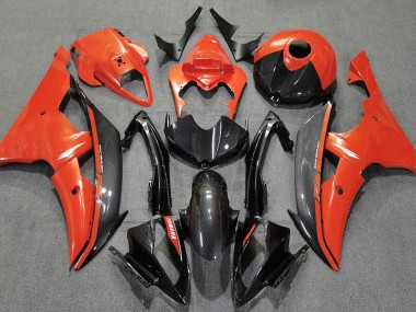 Gloss Orange and Carbon 2008-2016 Yamaha R6 Motorcycle Fairing