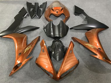 Gloss Orange and Carbon Fiber Style 2004-2006 Yamaha R1 Motorcycle Fairing