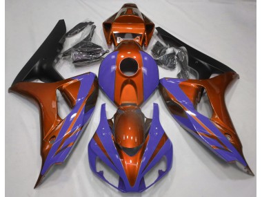 Gloss Orange and Dark Blue 2006-2007 Honda CBR1000RR Motorcycle Fairing