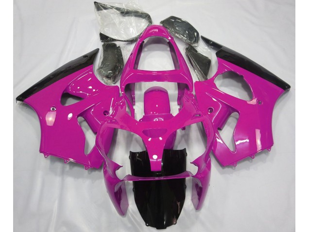 Gloss Pink & Black 2000-2002 Kawasaki ZX6R Motorcycle Fairing