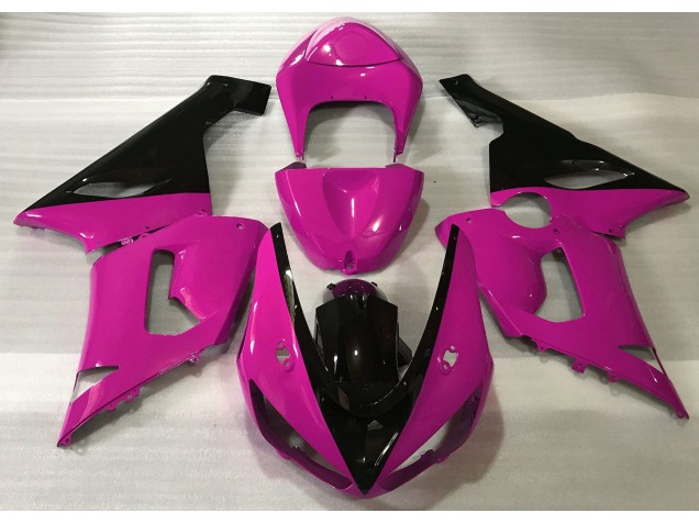 Gloss Pink & Black 2005-2006 Kawasaki ZX6R Motorcycle Fairing