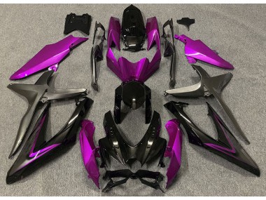 Gloss Pink & Green R 2008-2010 Suzuki GSXR 600-750 Motorcycle Fairing