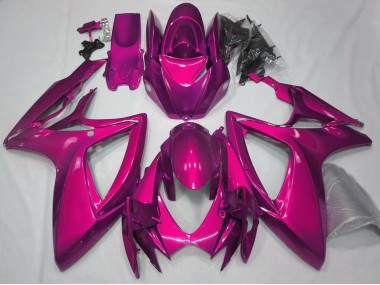 Gloss Pink Plain 2006-2007 Suzuki GSXR 600-750 Motorcycle Fairing